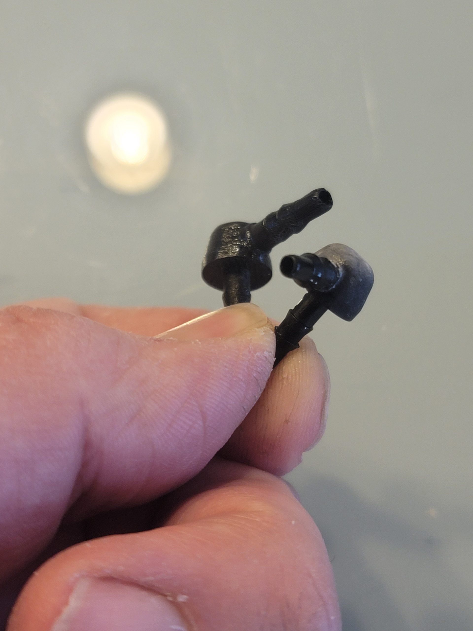 C5 Corvette Windshield Wiper Cowl Spray Hose Elbow x 2