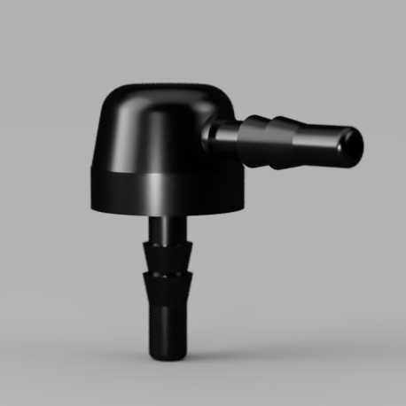 C5 Corvette Windshield Wiper Cowl Spray Hose Elbow x 2